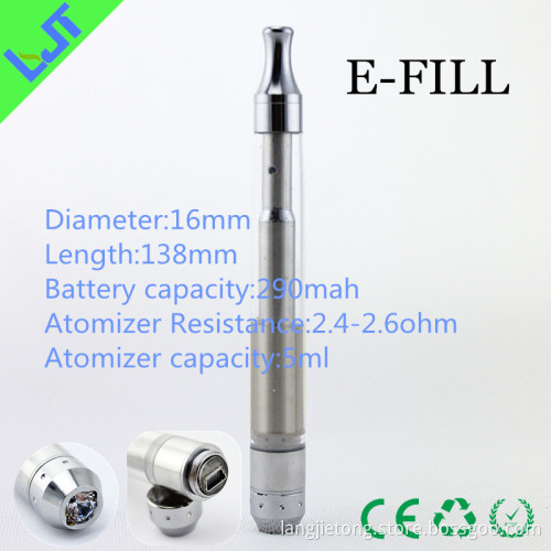 Detachable Clear Cartomizer Design Big Size Refillable One Piece Rechargeable Ecig (E-Fill)